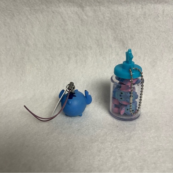 STITCH Tsum Tsum Charm & Bottle of Tiny Erasers Disney Japan - Picture 7 of 11